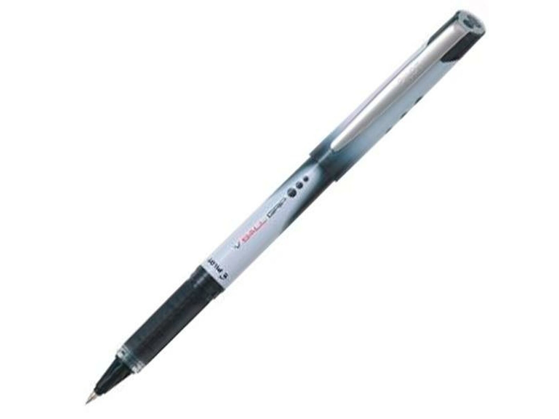 PILOT Roller V-Ball Liquid Ink Biros 0.7 Black 12 Unidades