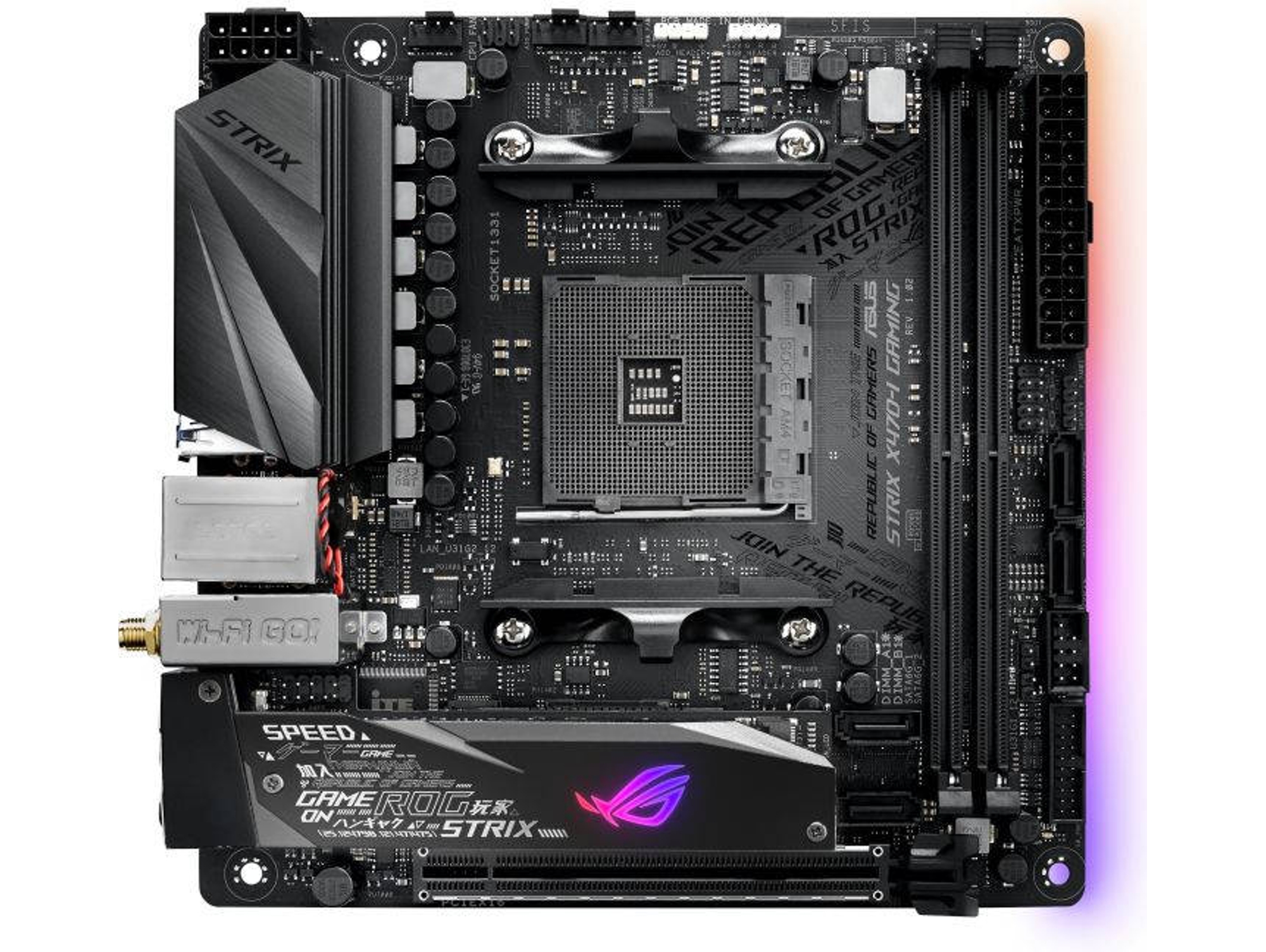 Placa Base ASUS ROG STRIX X470-I Gaming (Socket AM4 - AMD X470 - Mini ITX)