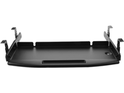 Bandeja deslizante para teclado de hierro negro, ideal para la ergonomía y la optimización del espacio. SFUSHOS