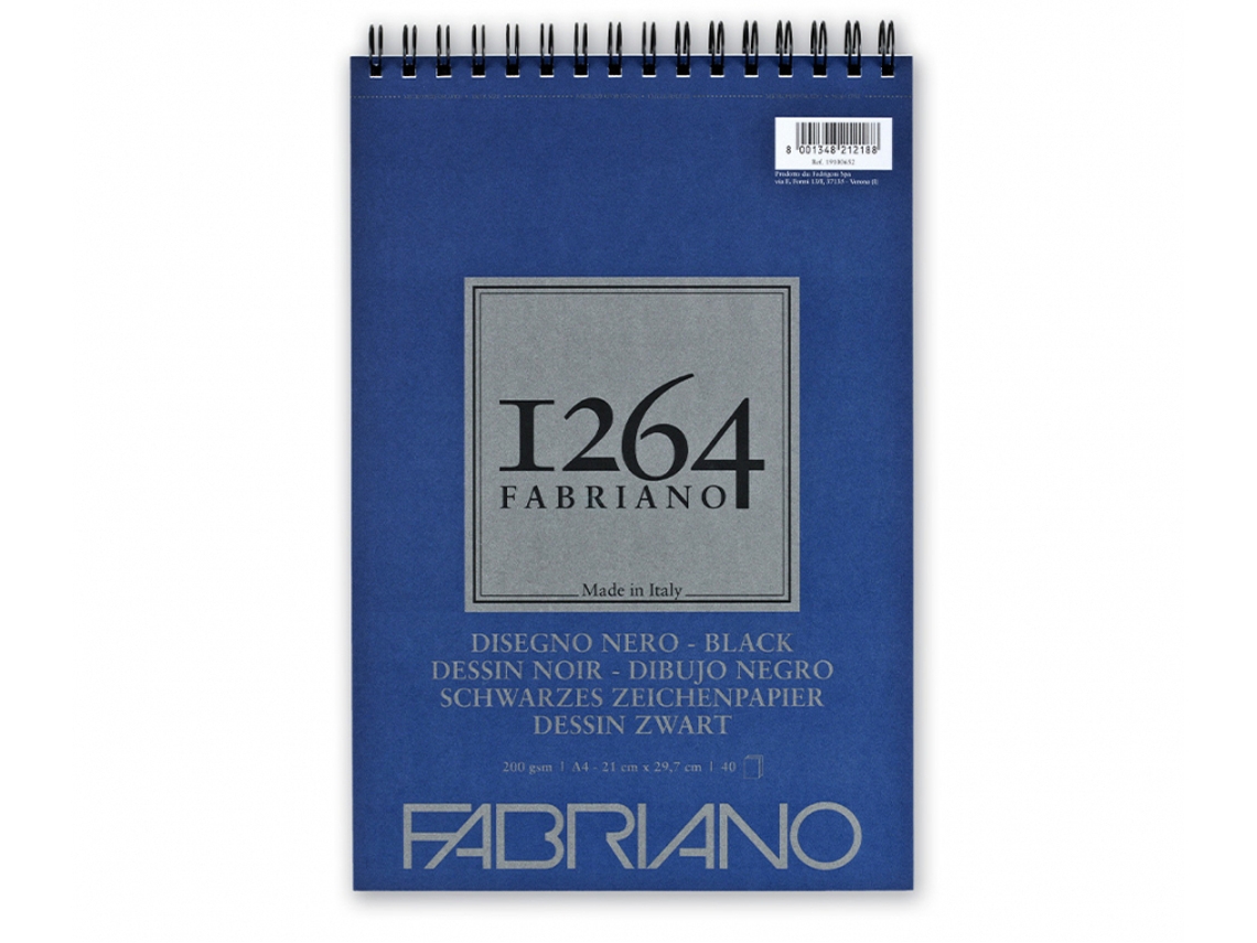 FABRIANO Preto Block 1264 A4 40fls 200grs