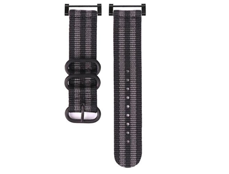 Correa para Suunto Core Correa de reloj de nailon con hebilla de acero de tres anillos negro gris VENISYMLIS