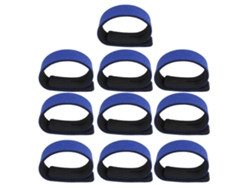 Danu26-10pcs Cintas Elásticas Para Cañas De Pesca, Soportes Y Ataduras Para Equipo De Pesca, Azules
