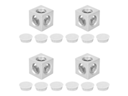 2026velora-4 Piezas Conector angular Retto 3030 para perfiles de aluminio Conector angular de 3 vías