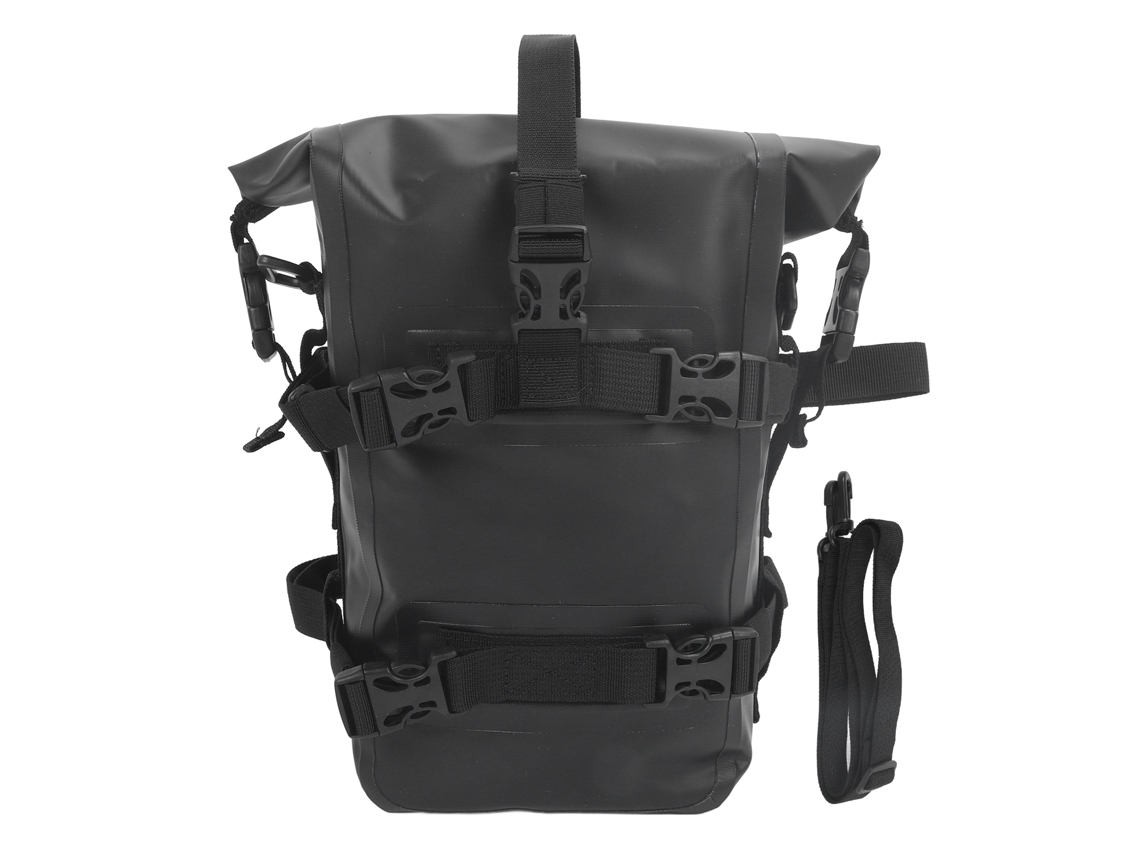 Bolsa Universal Impermeable Para Motocicleta Con Sistema De Fijación De Liberación Rápida Para Manillar Y Carenado - Negra