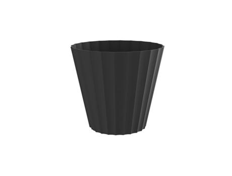 PLASTIKEN 89002 - Maceta Redonda Colección DORIC Medida 22 cm 5L Antracita