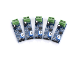Módulo Amplificador De Audio De 5v-12v Con Ganancia De 200x, Chip Lm386, Ajuste De Volumen, 5 Unidades.