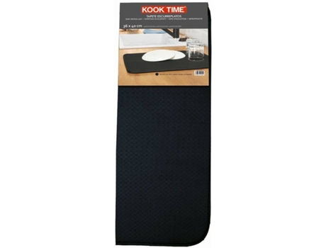 Escurreplatos KOOK TIME Negro (Poliéster - 36x40 cm)