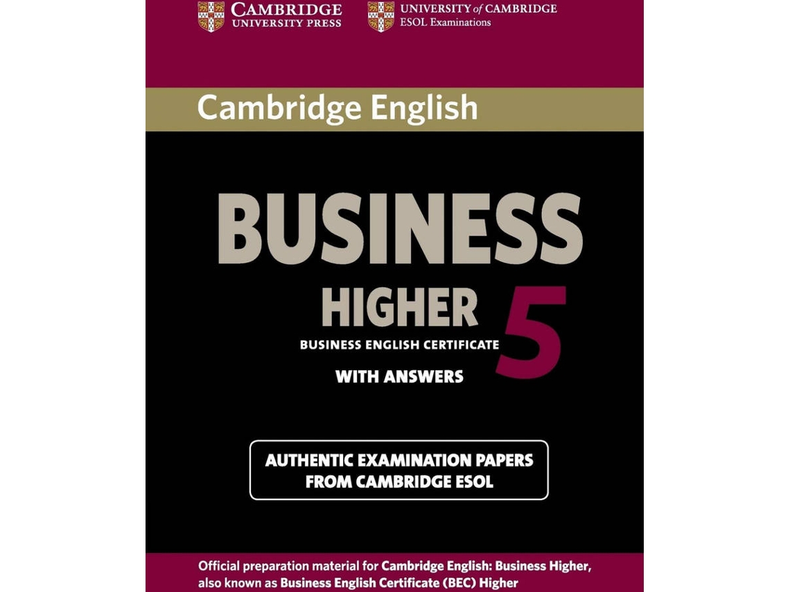 Libro Cambridge English Business 5 Higher Student'S Book With Answers de Cambridge Esol (Inglés)