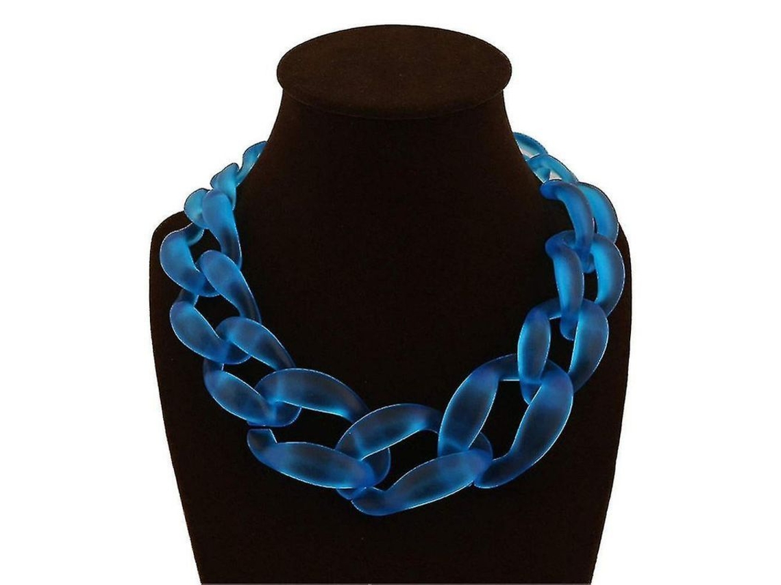 Collar De Acrílico Chunky Choker Statement Bib Cadena Colgante Cbj