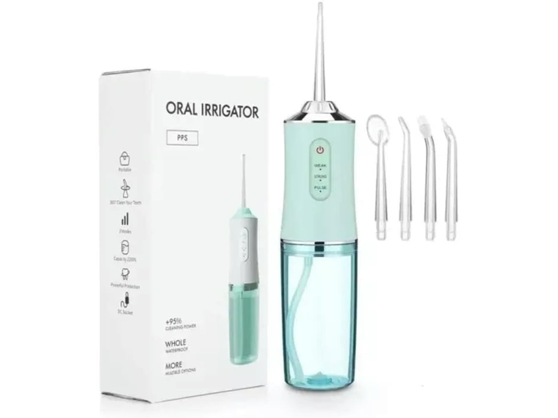 DIGITALLAB Irrigador Bucal Portátil Dental Agua Flosser Usb Recargable Verde