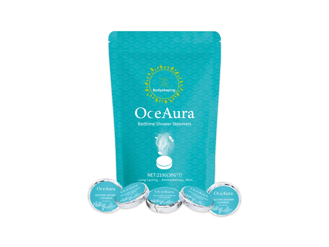 Pastillas de ducha desintoxicantes de menta con aromaterapia