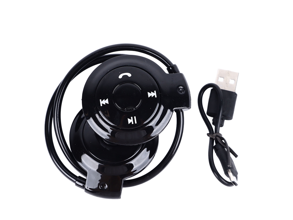 Fone De Ouvido Bluetooth Sem Fio Plegável Wrap Around Com Som Hifi Claro Para Corrida Esportes Preto