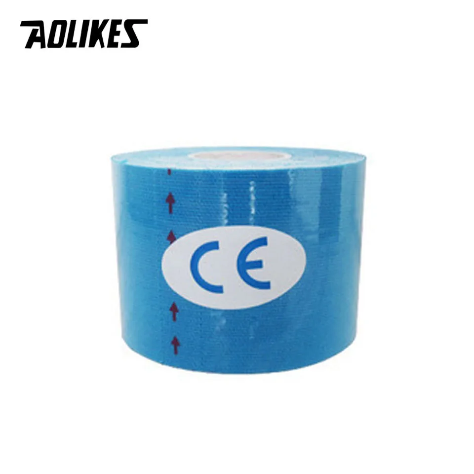 Cinta De Compresión Kinesiológica (azul Claro, 7,5 Cm X 5 M), Transpirable E Impermeable, Que Alivia El Dolor Muscular.