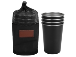 Juego De 4 Tazas De Acero Inoxidable Para Picnics, Acampadas, Montañismo, Bebidas Y Cerveza.