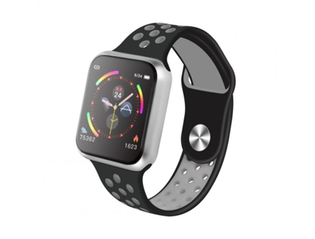 Smartwatch F9, pantalla a todo Color, recorrido de movimiento, frecuencia cardíaca, presión arterial, Monitor de sueño, carcasa plateada, cinturón ...