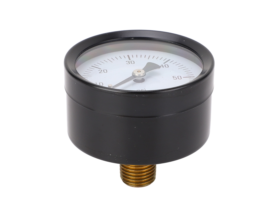 Manómetro Axial De Presión De 0 A 60 Psi, 1/4 Npt, 2 Pulgadas, Acero Inoxidable, Para Aire, Agua Y Combustible.