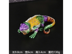 (lagarto De Colores) Joyero De Lagarto Con Incrustaciones De Diamantes, Joyero De Lagarto, Almacenamiento De Anillos