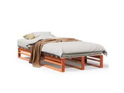 Maison Exclusive - Estructura De Cama Sin Colchón Madera Maciza Marrón 90x190 Cm