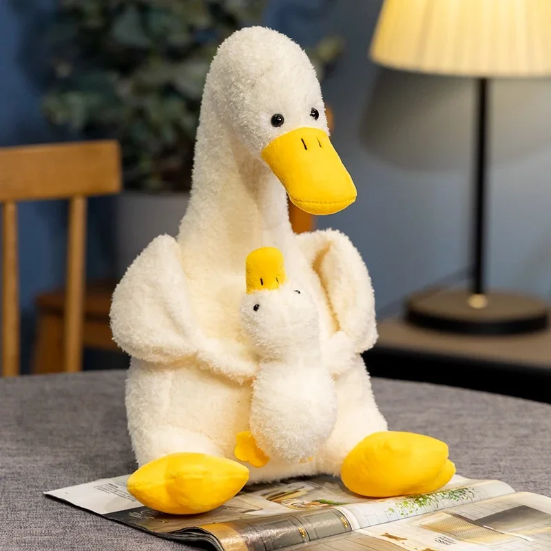 (blanco, 32 Cm) Muñecos De Peluche De Madre Y Patito, Ganso Durmiendo Realista, Muñecos De Peluche De Pato Realistas.