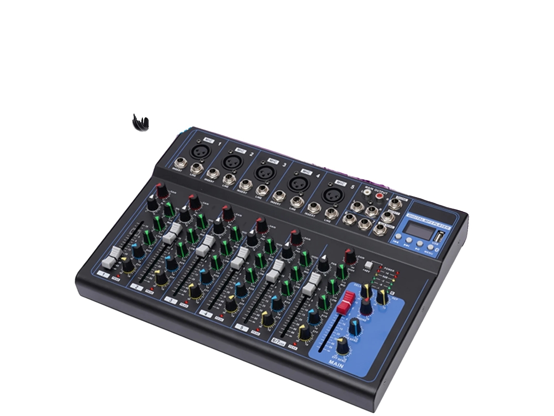 Consola de mezcla de sonido, entrada de 7 canales, compatibilidad inalámbrica, M Oem