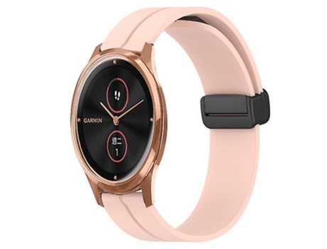 Correa para Garminmove Luxe Correa de Reloj de Silicona con Cierre magnético de Color sólido de 20 mm Rosa VENISYMLIS