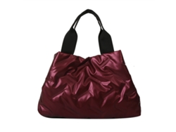 Bolso Inflable De Gran Capacidad Para Mujer Con Superficie Brillante, Poliéster, Para Uso Diario, Rojo.