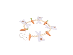 Corona de zanahorias y conejitos de Pascua para la decoración del hogar