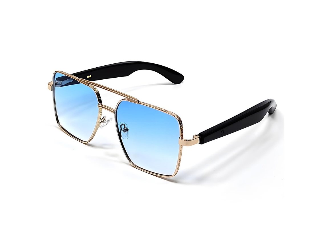Gafas inteligentes Eifson GT30, auriculares, interruptor automático, bisagra metálica con resorte (azul dorado)