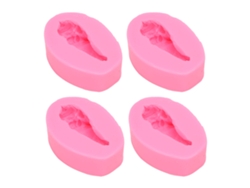 4 Moldes De Silicona En Forma De Paleta Para Fondant Chocolate Pasteles Decoración Repostería Diy