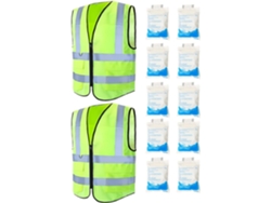 Chaleco Reflectante Alta Visibilidad Coche, Chaleco Reflectante Fluorescente Seguridad, Conjunto Piezas