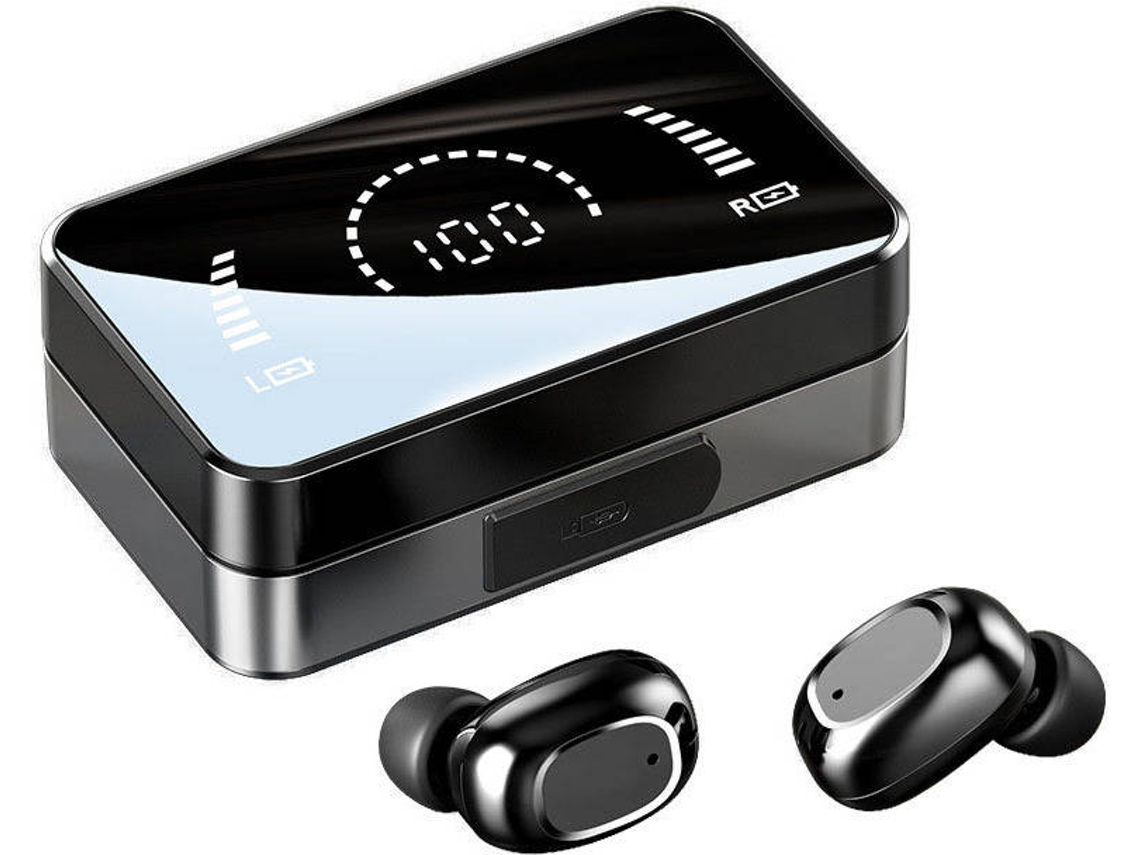 Auriculares Bluetooth True Wireless WELUOT T5 (In Ear - Micrófono - Negro)