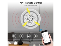 2026dz-sirena Inteligente Wifi Tuya 90db Alarma Auditiva Y Visual Control Remoto App Sistema De Seguridad Hogar
