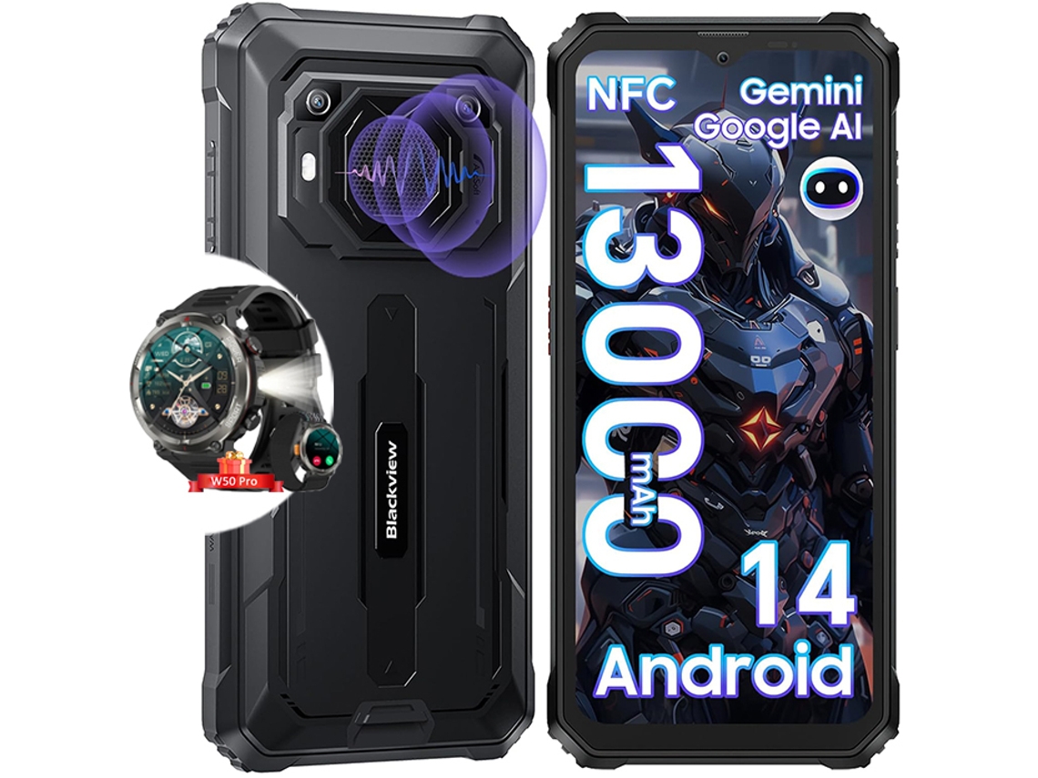 Smartphone BLACKVIEW BV6200 Pro 6.56'' 12 GB 128 GB Android 13 Negro