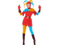 Disfraz de Bufón medieval multicolor para mujer