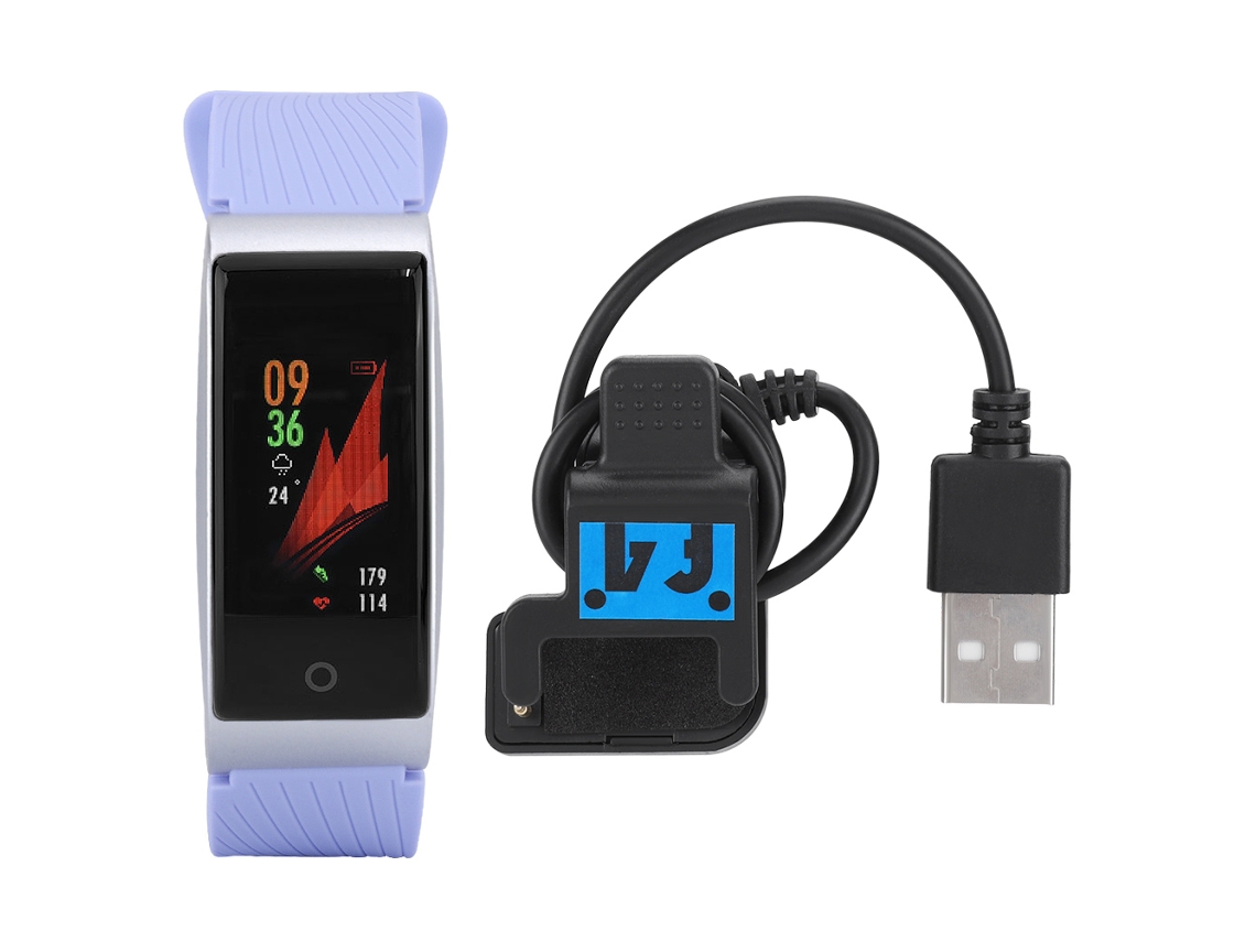 Pulsera inteligente EOOCOO con monitorización de frecuencia cardíaca y presión arterial.
