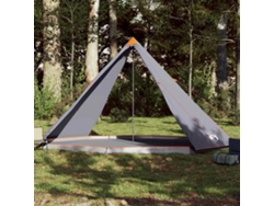Tienda Familiar Tipi Para 8 Personas Impermeable Gris Naranja