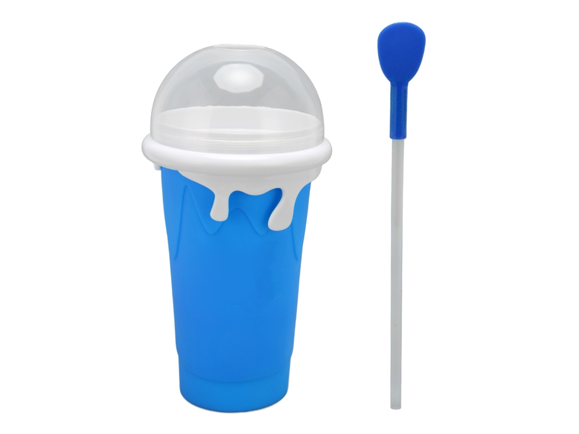 Taza Reutilizable De Smoothies Congelados De Silicona Suave Antiexplosión Con Pajita De Doble Uso Para Diy