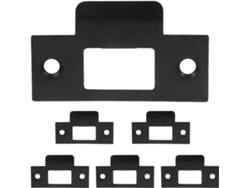 Placas Cerrojo Puertas 6 Juegos Acero Inoxidable Negro