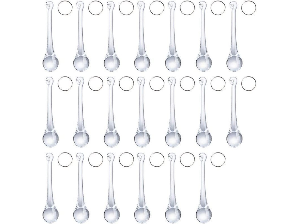 20 Piezas De Colgantes De Cristal Gota Para Lámparas, Chandeliers, Navidad, Bodas Y Fiestas