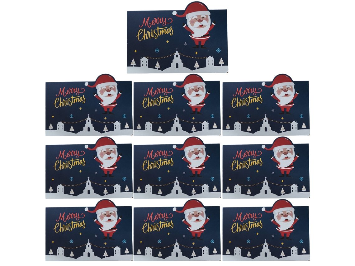 10 juegos de tarjetas navideñas, tarjetas con mensajes festivos con sobre NEVEANCE
