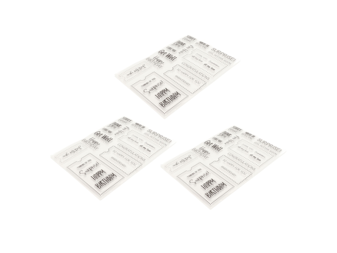 3 Sellos De Tpr Transparentes, Duraderos Y Reutilizables Para Manualidades, Ideales Para Scrapbooking, Tarjetas Y Mucho Más.