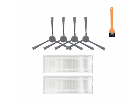 7pcs escova lateral lavável filtro hepa para ecovacs deebot n9/n9+