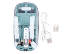 Ratón inalámbrico Bluetooth transparente con 3 modos - Verde