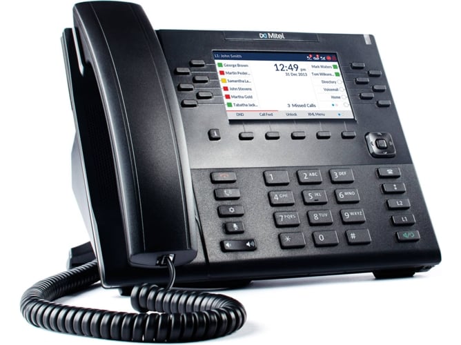 Teléfono fijo Con Cable MITEL C00003AAA-A negro