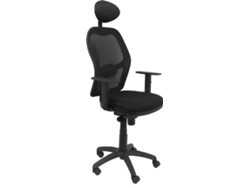 Silla de Escritorio Ejecutiva PIQUERAS Y CRESPO Jorquera Negro (Cabecero regulable - Traslak - Malla y Tejido)