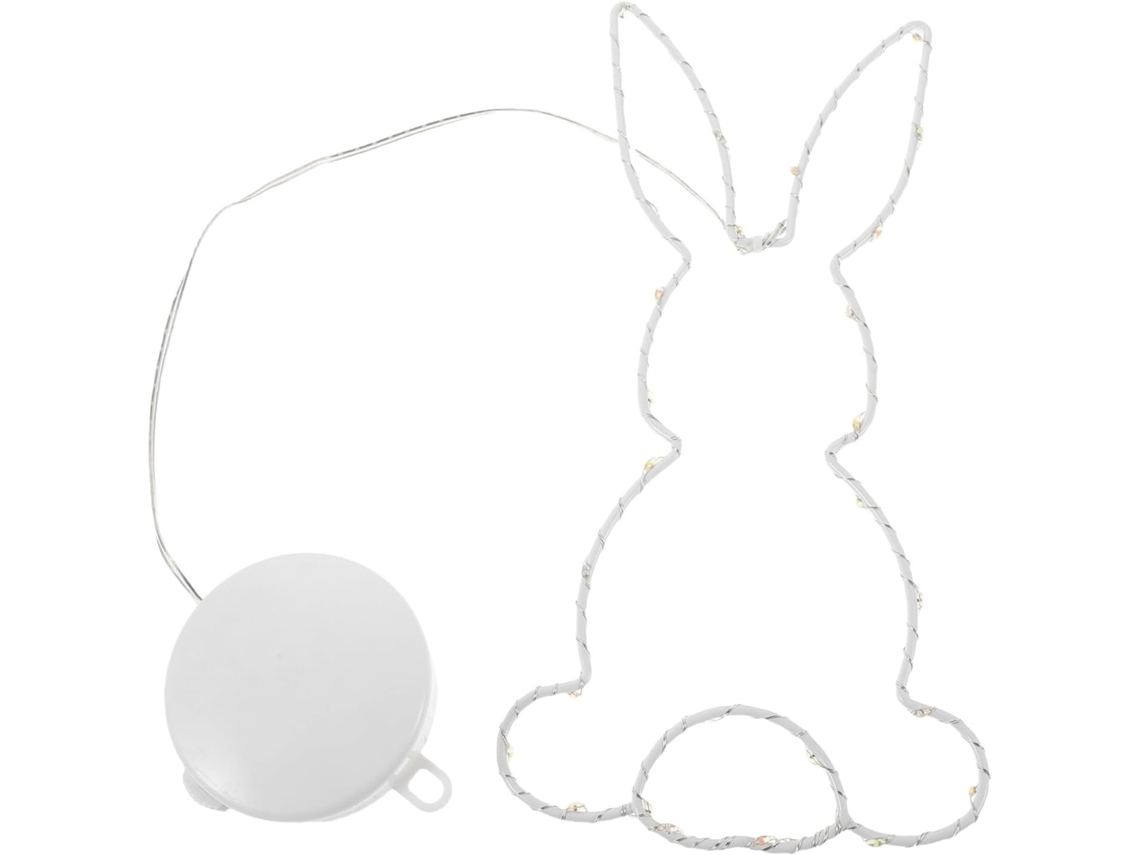 Lámpara Colgante Led Con Forma De Conejo En Tonos Pastel Y Ventosa, Decoración Luminosa De Pascua Para Ventanas.