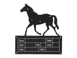 Placa De Nome Para Estábulo De Cavalo (preenchível Com Buracos De Fixação)