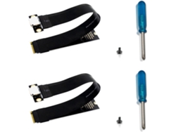 Cable Adaptador De Extensión 2x M.2 Nvme Pcie 4.0 A Oculink Sff-8611 Sff-8612