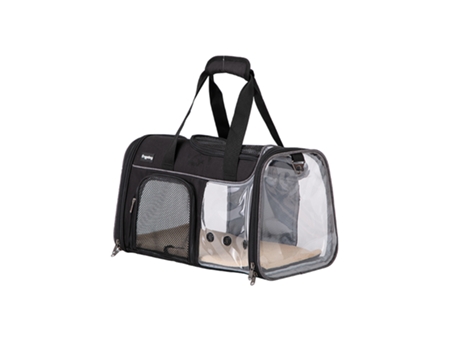Transportín para mascotas Transparente JFK Negro/Gris