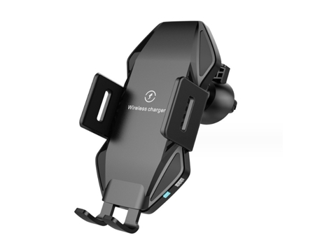 Cargador Inalámbrico Automóvil Qi Teléfono Tablero Sujeción CHRONUS Negro